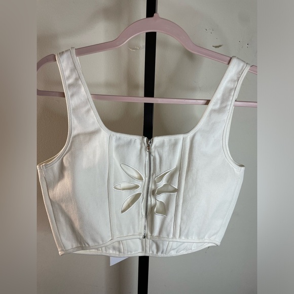NWT Another Girl||Cut Work Jean Corset,Size Medium. Floral design. - Picture 4 of 10